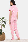 Zivame Joyful Jingles Knit Cotton Pyjama Set - Candy Pink — thumbnail 4